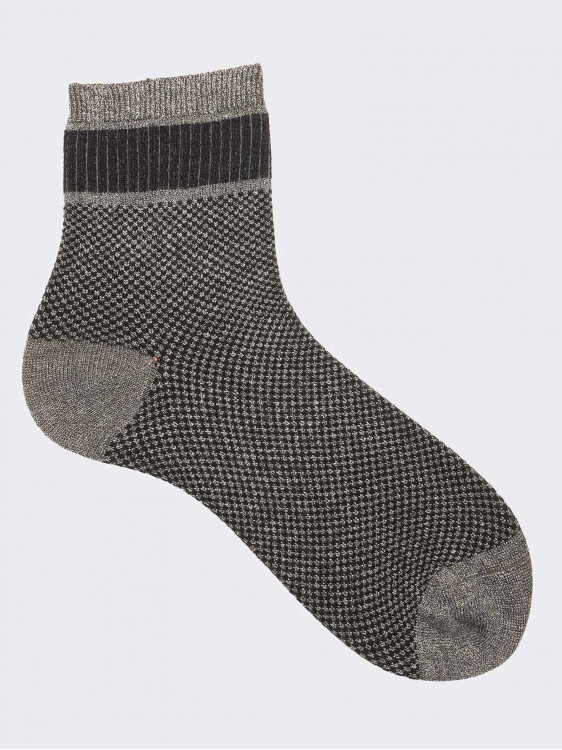 Short socks for women fantasy lurex