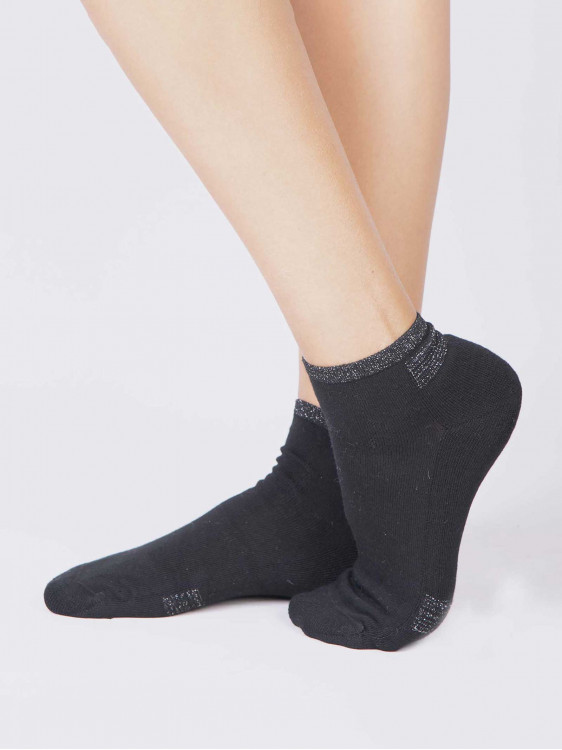 Short women socks in lurex fantasy sponge
