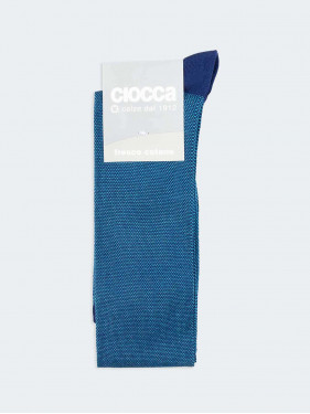 Lange fein gemusterte Socken - Fil d'Écosse cotton lisle - Made in italy