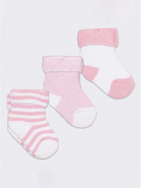 3 paia calzini neonato fantasia in morbido caldo cotone