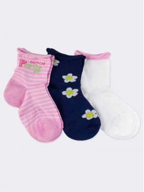 Tris spring pattern Kids Crew socks