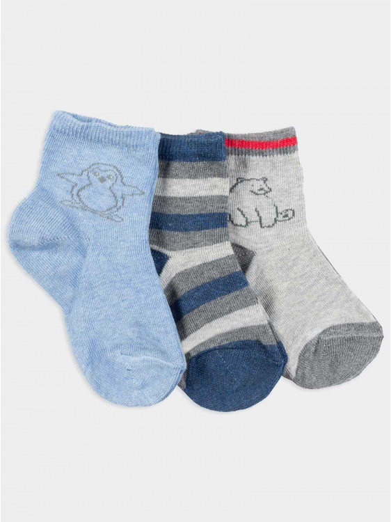 Set aus kurzen Socken für Neugeborene mit Comic-Muster