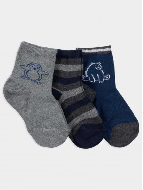 Tris crew socks newborn artic pattern