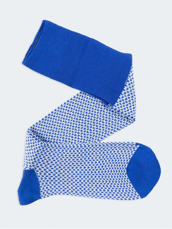 Lange Socken mit Mini-Jacquard-Muster
