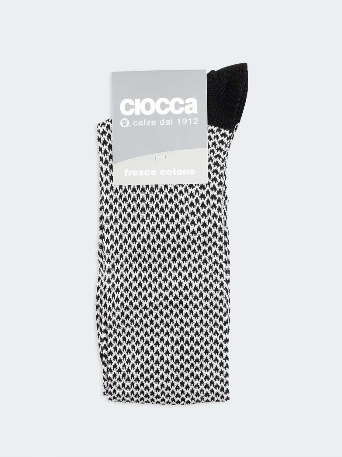 Lange Socken mit Mini-Jacquard-Muster
