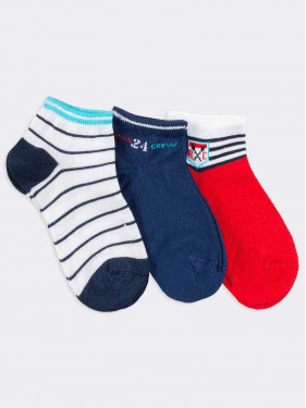 Tris short socks for baby  crewn pattern