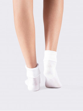 Women's Short Socks in Cool Cotton with Turn-ups
