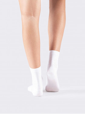 Short socks with turn-up in pure cotton
