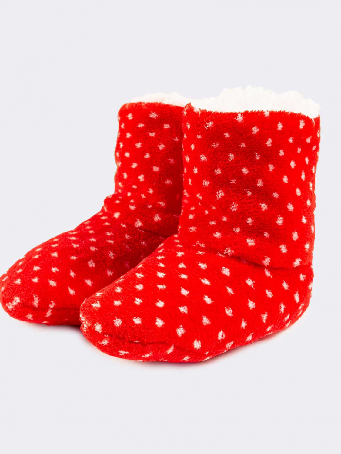 Women’s Christmas slippers polka dots pattern