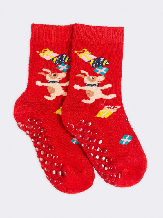 Christmas non slip socks patterned