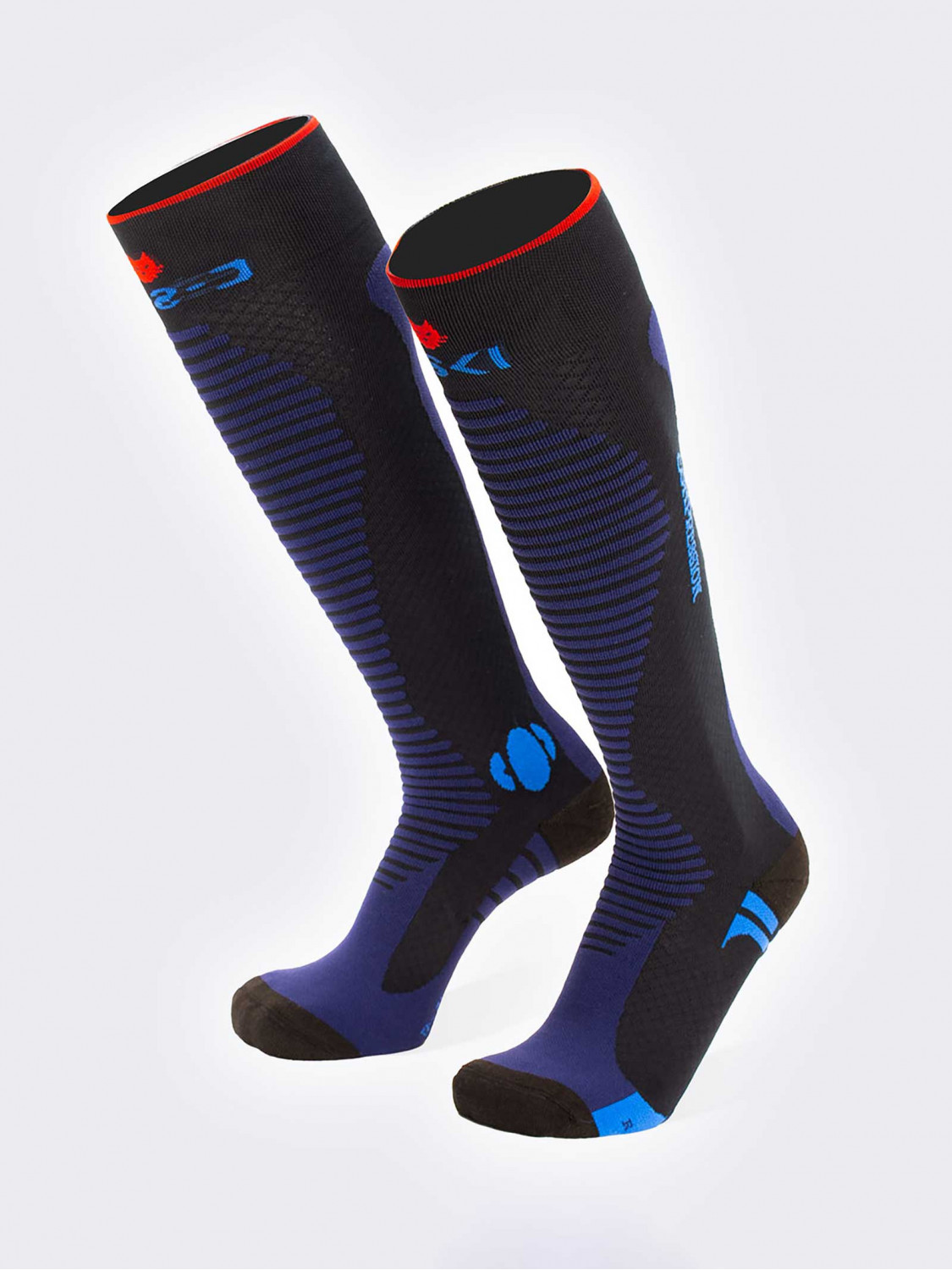 Knee-high ski socks 3D compression in Dryarn
