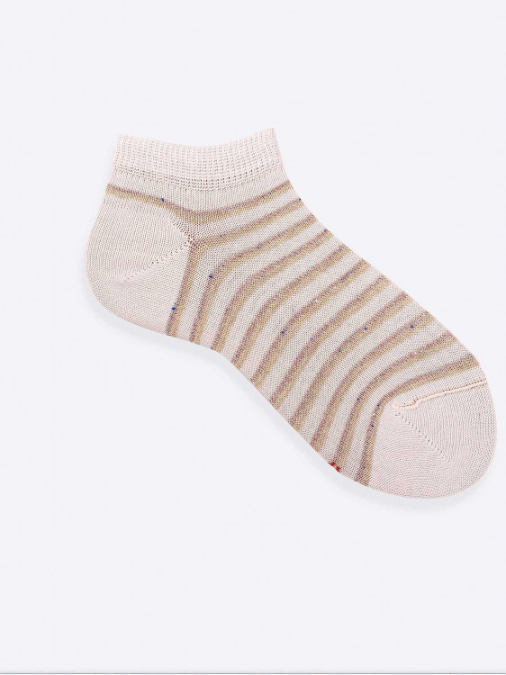 Socken für Mädchen mit Lurexstreifen - warme Bio-Baumwolle