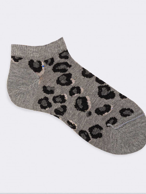 Girl sneakers animal print socks - warm cotton Bio