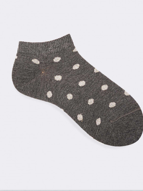 Girl Sneakers polka dots pattern - warm cotton Bio