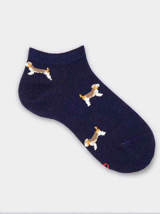 Kids sneakers socks dachshunds pattern - warm cotton Bio