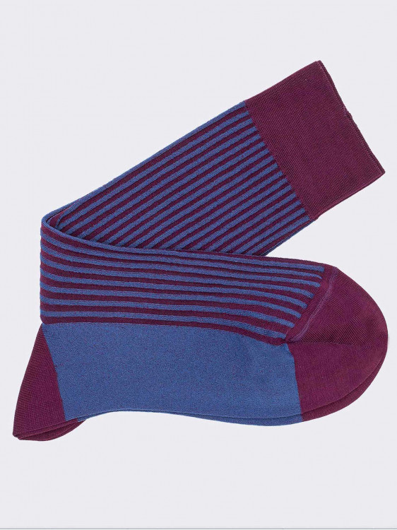 Short reverse ribbed patterned socks in warm cotton