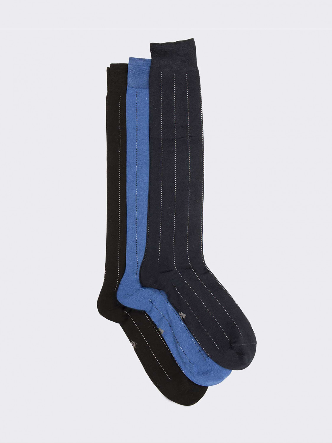 Tris Men’s knee-high socks patterned in fresh Cotton