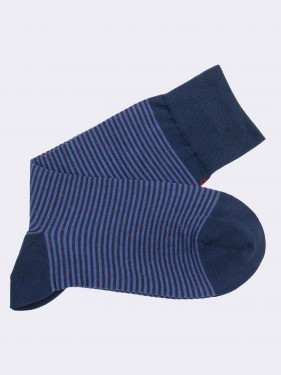 Men's crew socks striped pattern in fresh Cotton