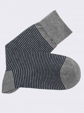 Men's crew socks striped pattern in fresh Cotton