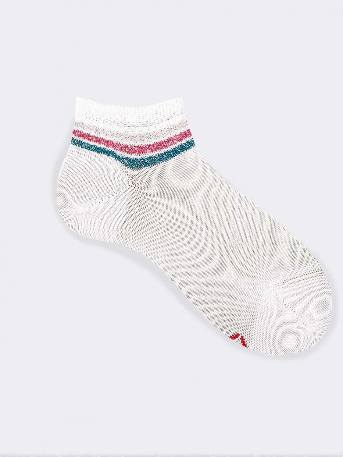 Socken für Mädchen mit Lurexstreifen - warme Bio-Baumwolle