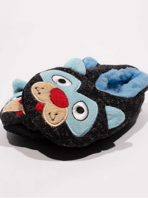 Children slippers with animals with warm interior