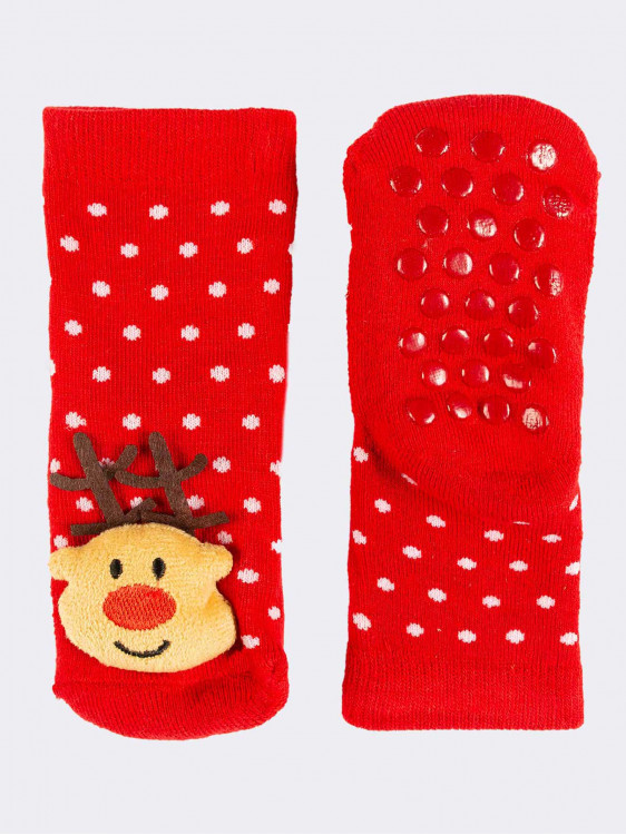 Christmas Reindeer Patterned Socks