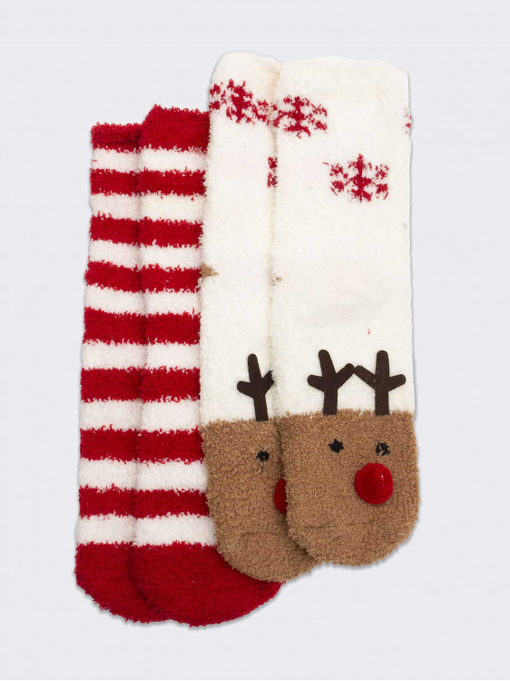 Christmas snowman socks pack two pairs