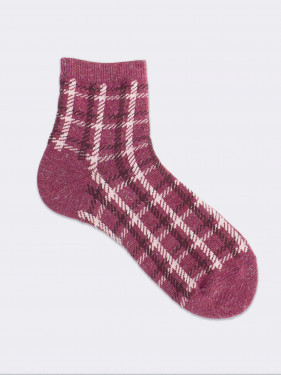 Women’s short socks patterned in Warm Cotton