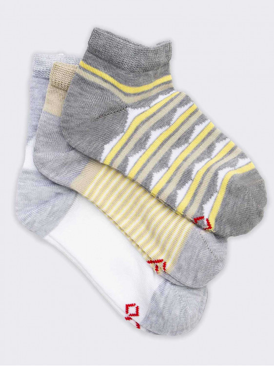 Three polar bear patterned children's socks - organic cotton Made in Italy
