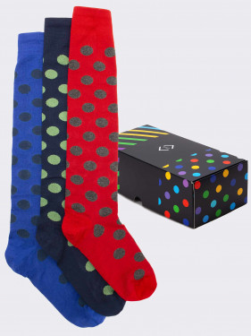 Geschenkpackung 3 Paar Socken aus frischer Baumwolle für Männer - Geschenkidee Made in Italy