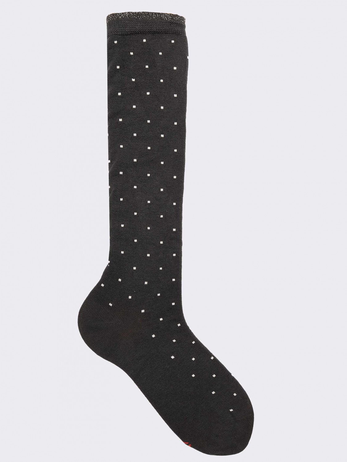 Women's  knee-high patterned socks in warm cotton