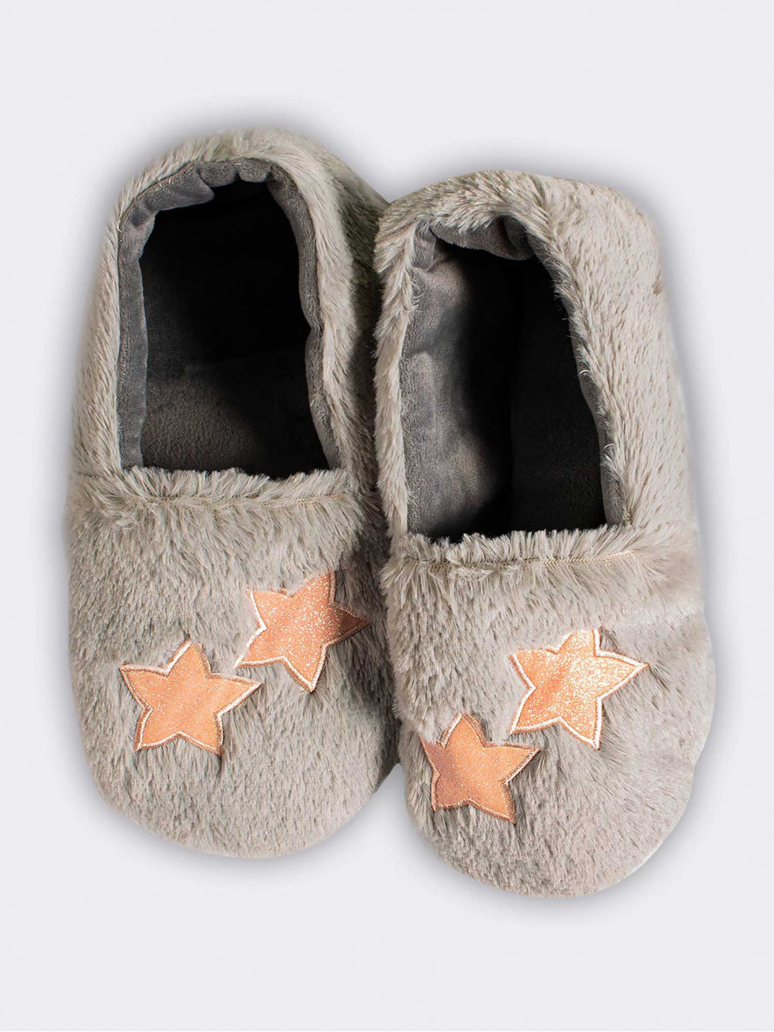 Girl's slippers with heart / star pattern