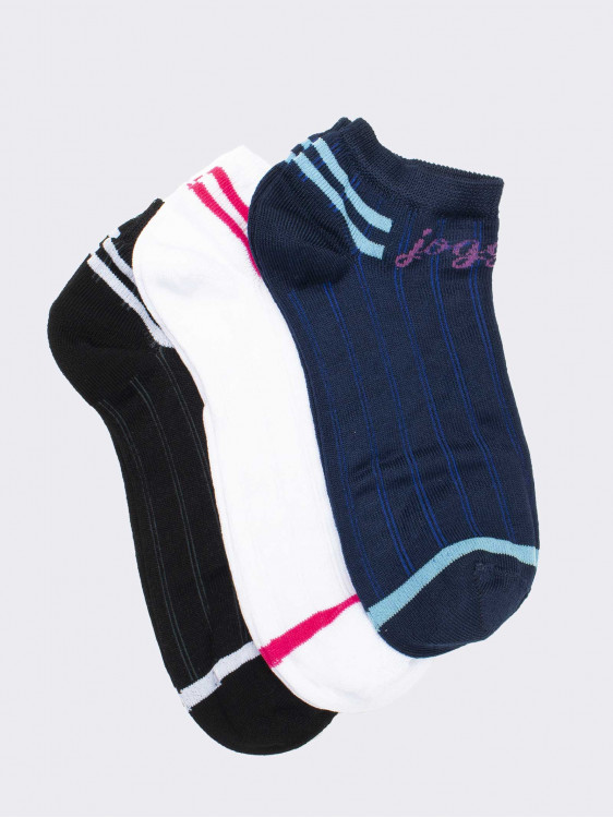 Trio aus schicken Damen-Jogging-Socken in cooler Baumwolle
