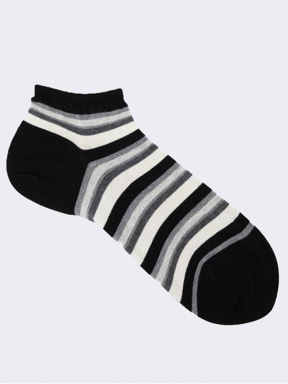 Men's striped patterned sneakers in cool Cotton