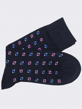 Men's crew socks tie pattern in fresh cotton