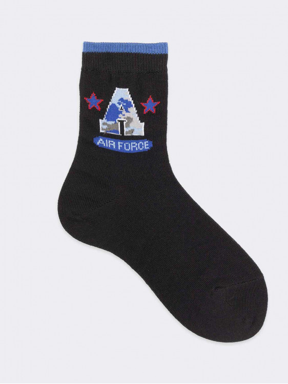 Kurze Socken mit Air Force-Muster für Jungen