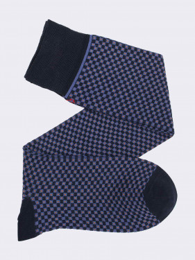 Einfarbige lange Socken aus 100% schottischem Garn - 6 Paar