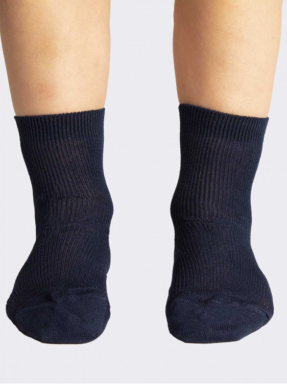 100% Baumwolle Garn gerippt kurze Socken 1:1 Junge - Made in Italy