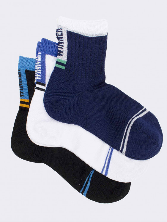 Three of a kind Winner patterned short socks