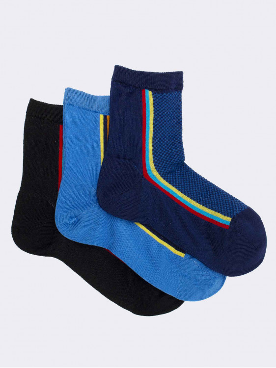 Tris baby socks with multicolor stripes