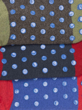 Three Club H patterned baby socks in warm cotton