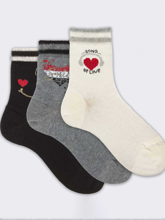 3 Paar kurze, schicke Socken für Mädchen aus warmer Baumwolle