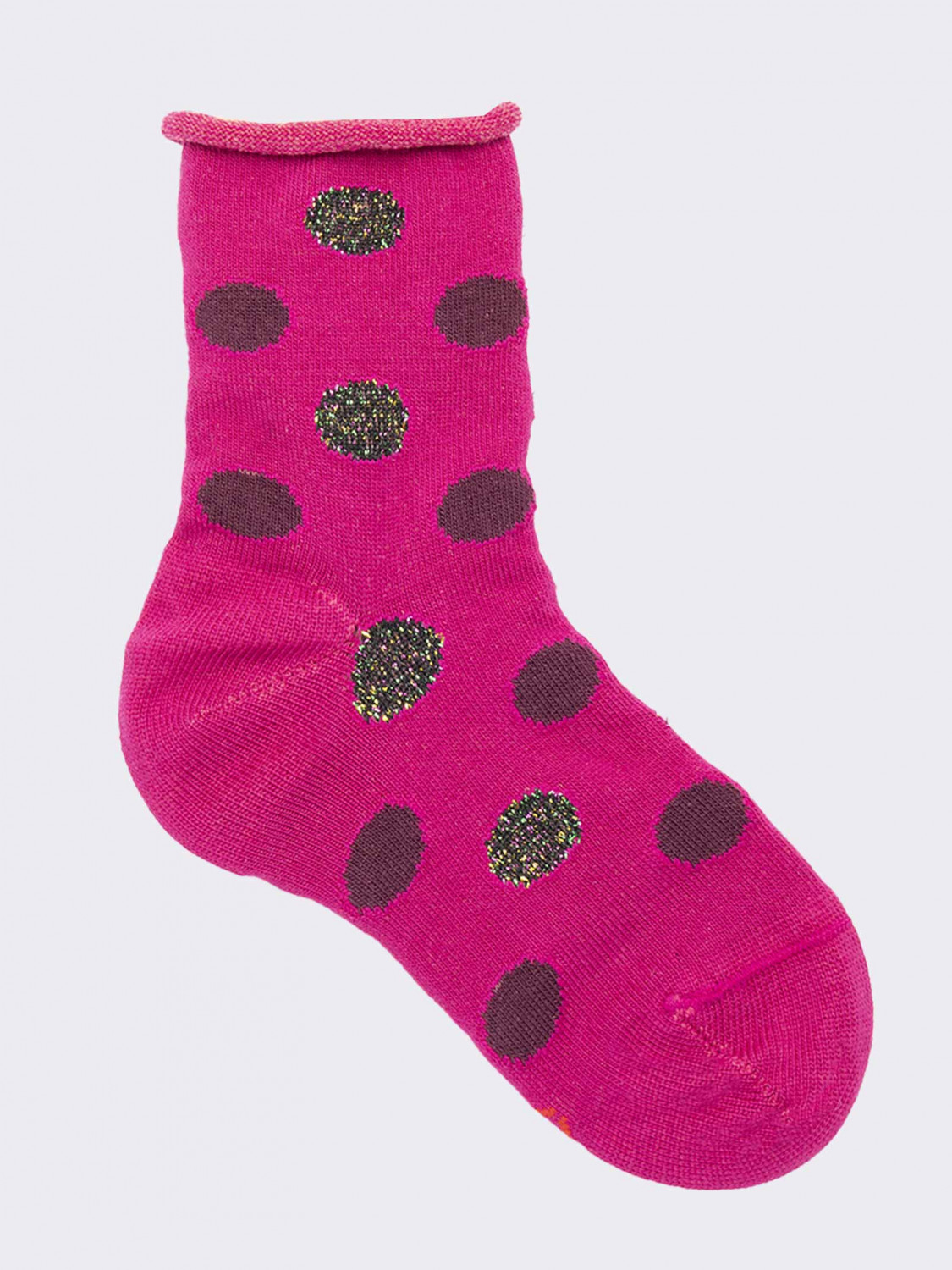 Kurze Socken mit Polka-Dot-Muster aus Lurex für Mädchen