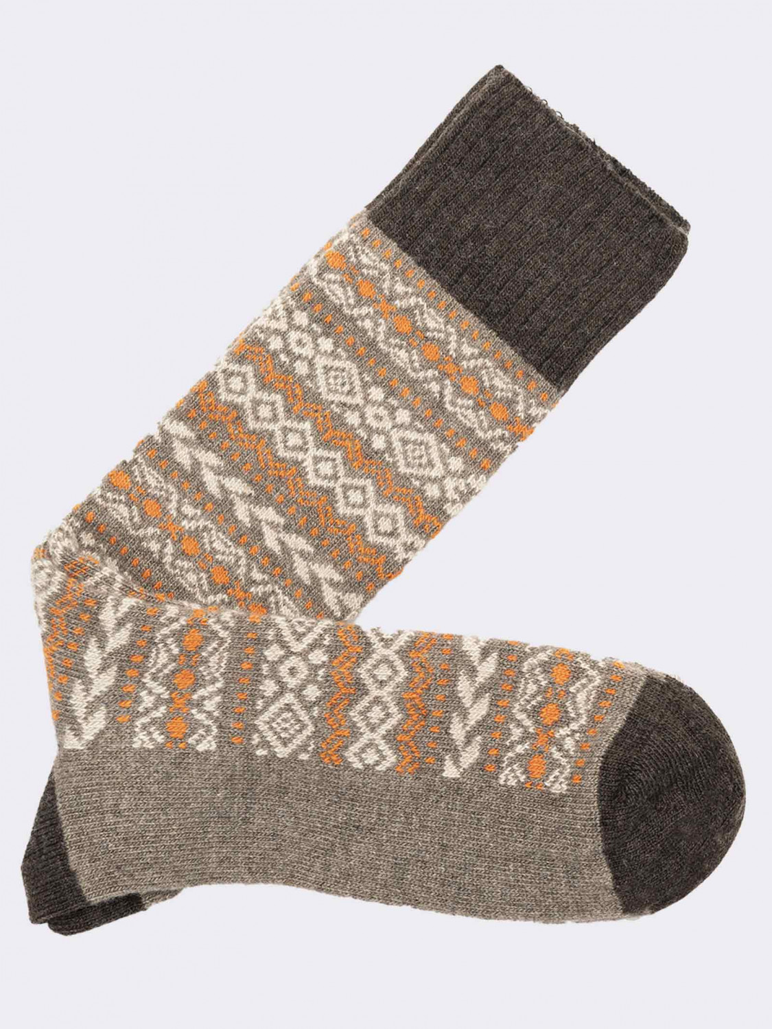 Men's short socks with Cashmere pattern