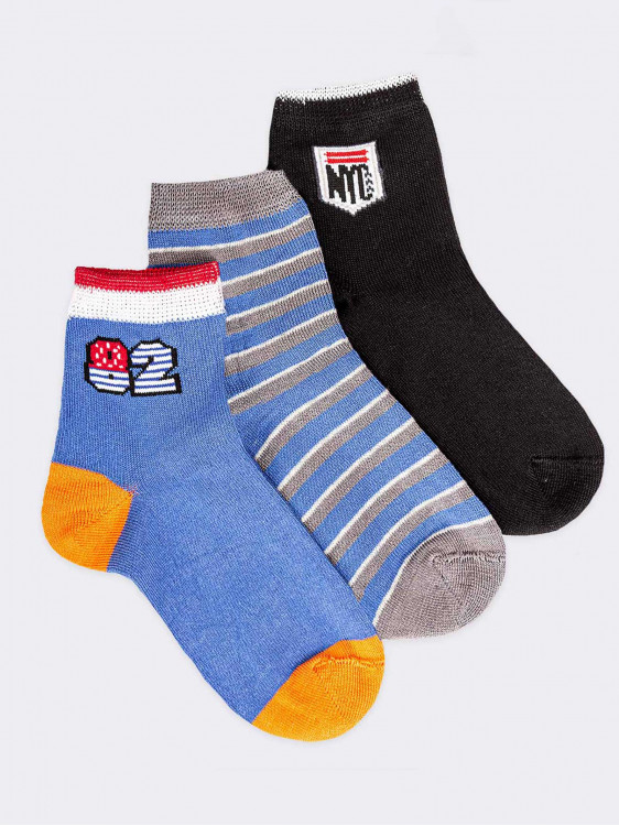 Tris 82, Race pattern Kids Crew Socks