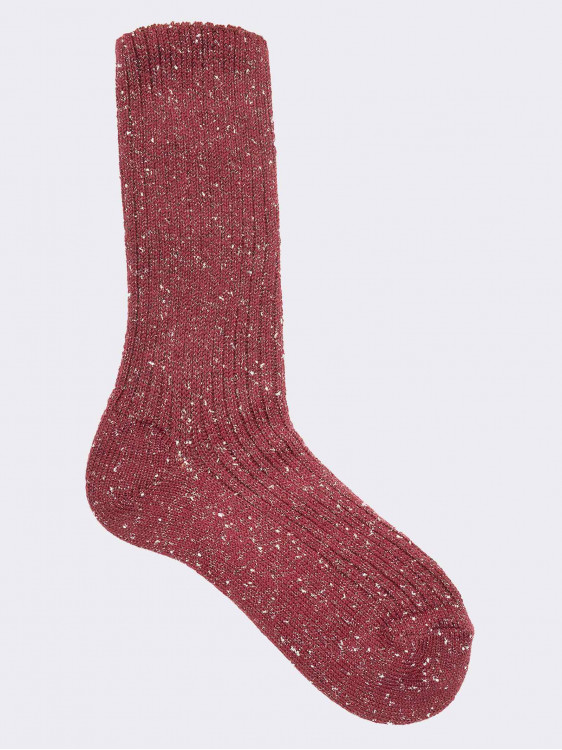 Rippstrick-Longuette-Socken für Damen aus warmer Baumwolle