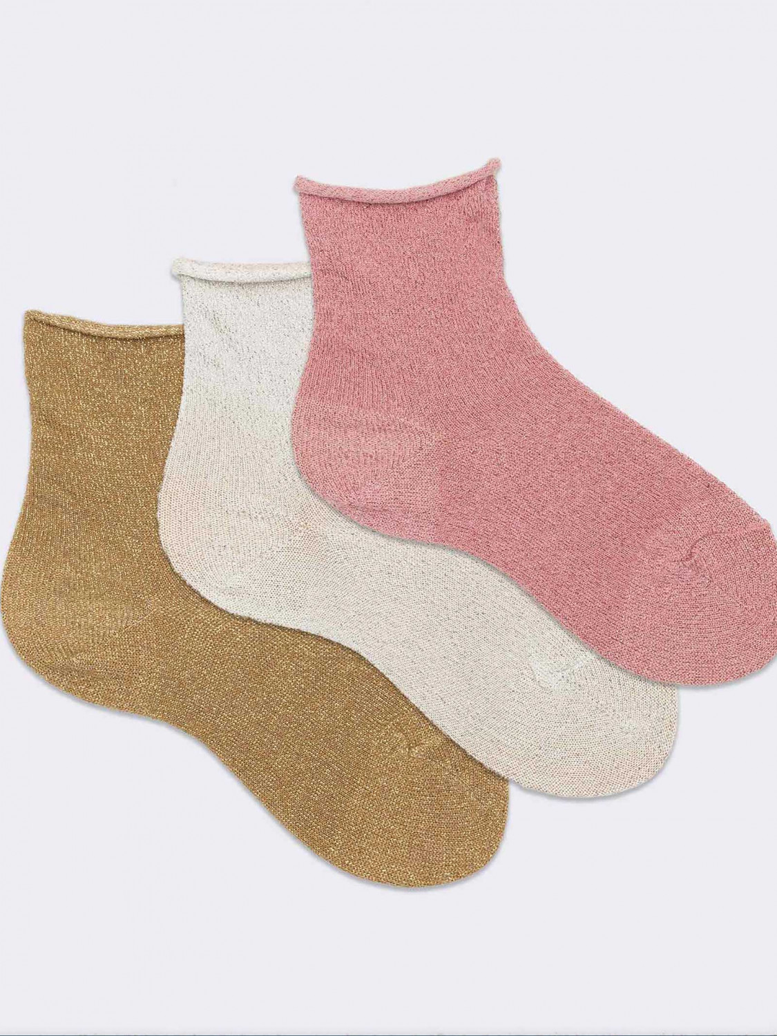 Short lurex socks for child