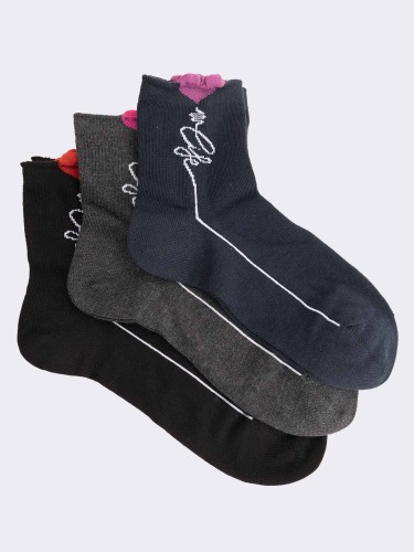 Kurze Socken für Mädchen Life mit Herz in warmer Baumwolle
