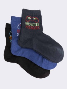 Fancy Game Zone Crew-Socken für Jungen aus warmer Baumwolle
