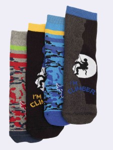 Four pairs of non-slip patterned children's socks